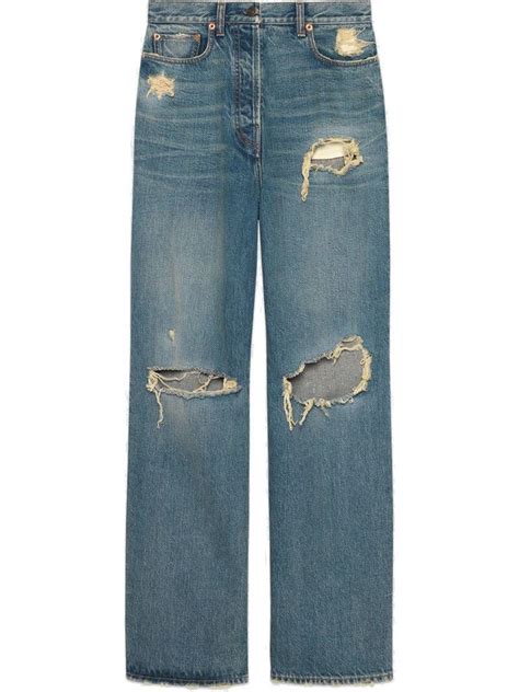 prezzo jeans gucci|gucci distressed jeans.